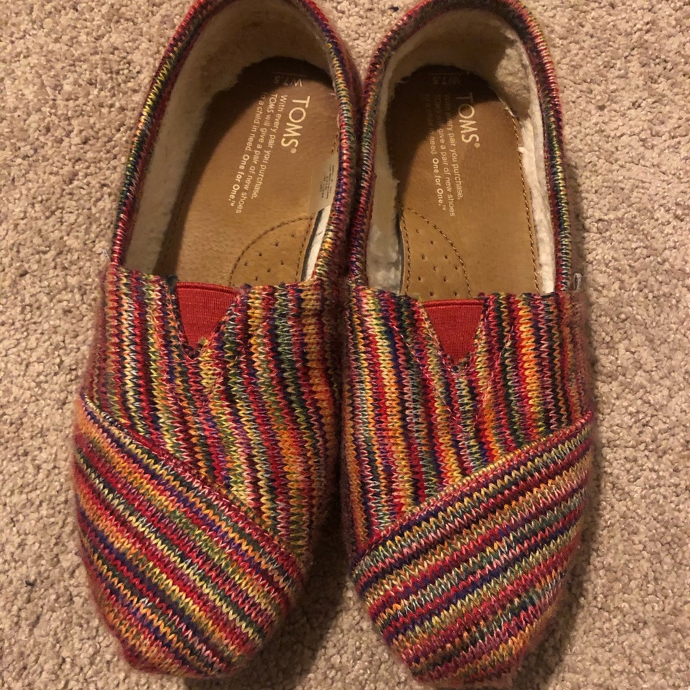 Fleece Lined Rainbow TOMS